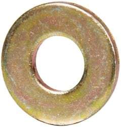 Made in USA - #10 Screw, Grade 1008/1010 Steel Standard Flat Washer - 1/4" ID x 0.562" OD, 0.06" Thick, Cadmium-Plated Finish, Meets Military Specifications - Eagle Tool & Supply
