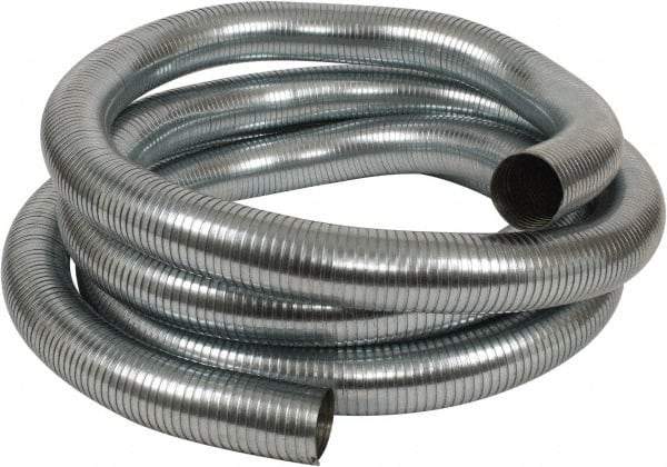 Kuriyama of America - 3" ID x 3-1/8" OD, -60 to 750°F, Galvanized Steel Unlined Flexible Metal Duct Hose - 0.01 to 0.012 Gage Thickness, 20" Bend Radius, 25' Long - Eagle Tool & Supply