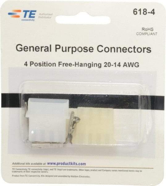 Tyco/Amp - Free Hanging Connector Kit - 20 to 14 AWG Compatible Wire Size - Eagle Tool & Supply