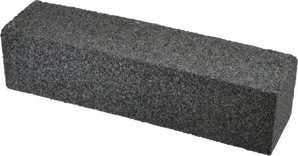 Made in USA - 8" Long x 2" Wide x 2" Thick, Silicon Carbide Sharpening Stone - Plain Rectangle, 24 Grit, Very Coarse Grade - Eagle Tool & Supply