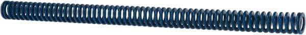 Associated Spring Raymond - 1/2" Hole Diam, 9/32" Rod Diam, 7-1/2" Free Length, Blue Die Spring - 45 Lb Max Deflection, 3.75" Max Deflection, Medium Duty, Chromium Alloy Steel - Eagle Tool & Supply