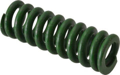 Associated Spring Raymond - 5/8" Hole Diam, 11/32" Rod Diam, 1-3/4" Free Length, Green Die Spring - 140 Lb Max Deflection, 0.44" Max Deflection, Extra Heavy Duty, Chromium Alloy Steel - Eagle Tool & Supply