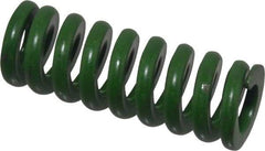 Associated Spring Raymond - 3/4" Hole Diam, 3/8" Rod Diam, 2" Free Length, Green Die Spring - 340 Lb Max Deflection, 0.5" Max Deflection, Extra Heavy Duty, Chromium Alloy Steel - Eagle Tool & Supply