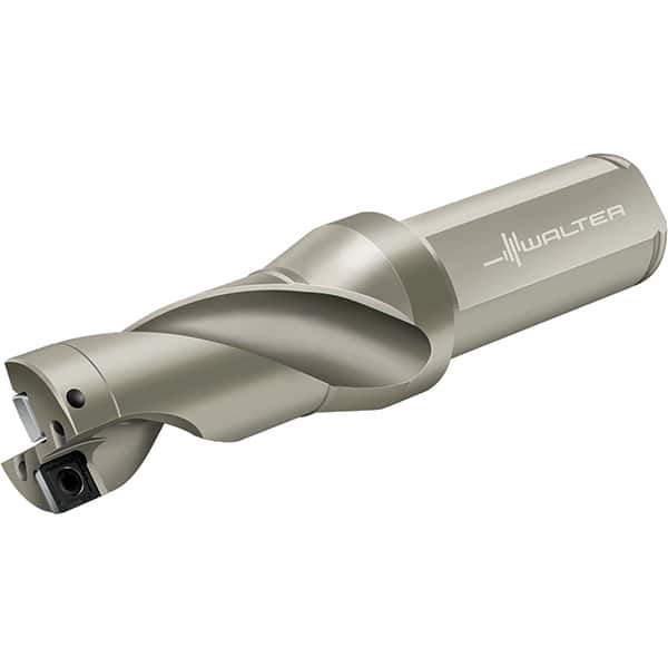 Walter - 86mm Max Drill Depth, 2xD, 43mm Diam, Indexable Insert Drill - 2 Inserts, 40mm Shank Diam, Flange Shank - Eagle Tool & Supply