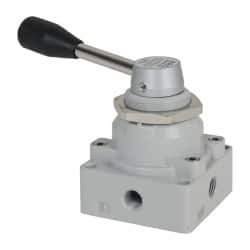 ARO/Ingersoll-Rand - 1/4" NPT Manual Mechanical Valve - 4-Way, 3 Position, Lever/Manual & 1.25 CV Rate - Eagle Tool & Supply