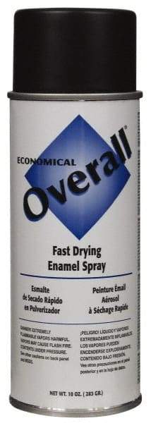 Rust-Oleum - Black, Flat, Enamel Spray Paint - 5 to 8 Sq Ft per Can, 12 oz Container - Eagle Tool & Supply