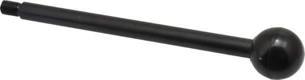 Gibraltar - 5/16-18 Stem, 1" Knob Diam, 3/8" Shaft Diam, Gear Lever Arm with Ball Knob - 1/2" Thread Length, 6" Handle Length, Carbon Steel Shaft, Plastic Knob - Eagle Tool & Supply