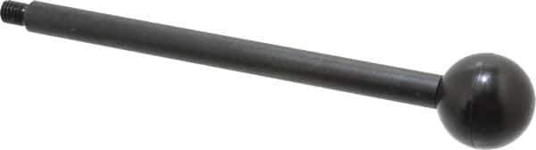 Gibraltar - 3/8-16 Stem, 1-3/8" Knob Diam, 1/2" Shaft Diam, Gear Lever Arm with Ball Knob - 1/2" Thread Length, 8" Handle Length, Carbon Steel Shaft, Plastic Knob - Eagle Tool & Supply
