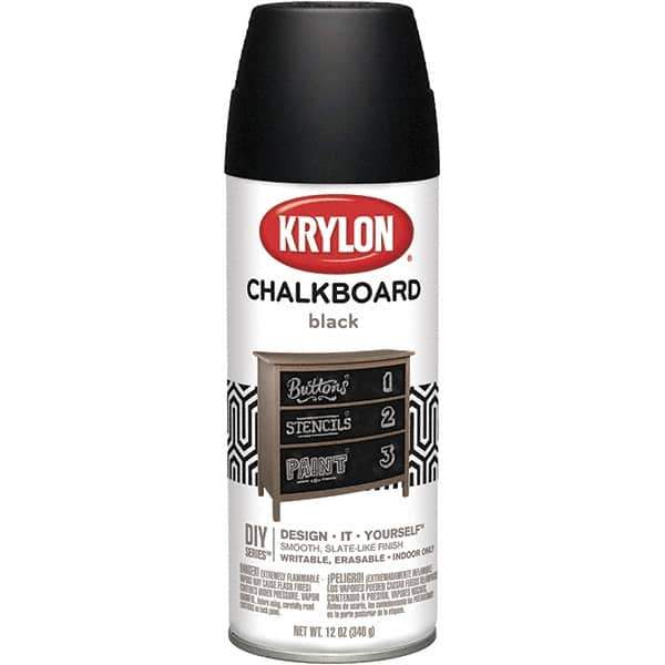 Krylon - Chalkboard Black, Flat, Chalkboard Paint Spray Paint - 12 oz Container - Eagle Tool & Supply