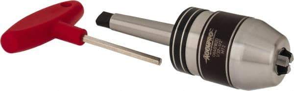 Accupro - 2MT, 1/32 to 1/2" Capacity, Integral Shank Drill Chuck - Keyed, Taper Shank, 54mm Sleeve Diam, 85mm Open Length - Exact Industrial Supply