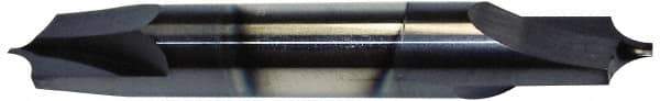 Accupro - 0.015" Radius, 1/8" Mill Diam, 2 Flute Solid Carbide Corner Rounding End Mill - Double End, AlTiN Finish, 1-1/2" OAL, 1/8" Shank Diam - Eagle Tool & Supply
