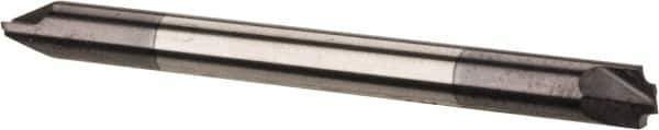 Accupro - 0.025" Radius, 1/8" Mill Diam, 2 Flute Solid Carbide Corner Rounding End Mill - Double End, AlTiN Finish, 1-1/2" OAL, 1/8" Shank Diam - Eagle Tool & Supply