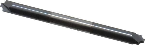 Accupro - 0.035" Radius, 1/8" Mill Diam, 2 Flute Solid Carbide Corner Rounding End Mill - Double End, AlTiN Finish, 1-1/2" OAL, 1/8" Shank Diam - Eagle Tool & Supply