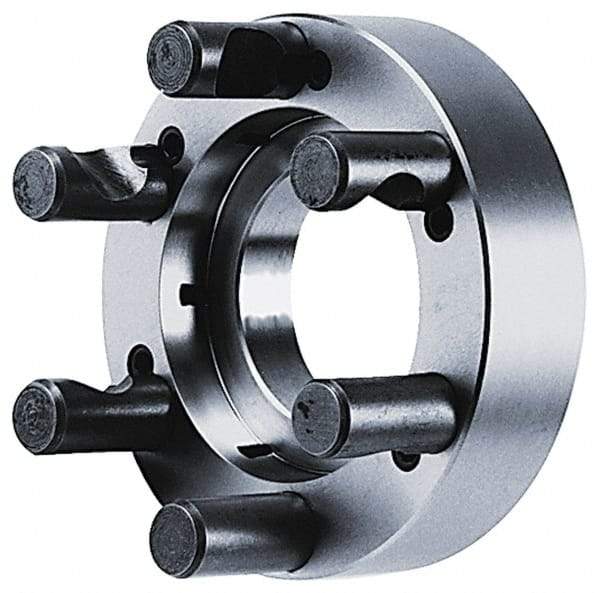 BTC - Adapter Back Plate for 6" Diam Self Centering Lathe Chucks - D1-4 Mount, 1.535" Through Hole Diam - Eagle Tool & Supply