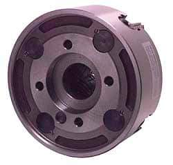 Bison - 4 Jaws, 12" Diam, Independent Manual Lathe Chuck - A2-6 Mount Spindle, Reversible, 1,200 Max RPM, 3.15" Through Hole Diam, Cast Iron - Eagle Tool & Supply
