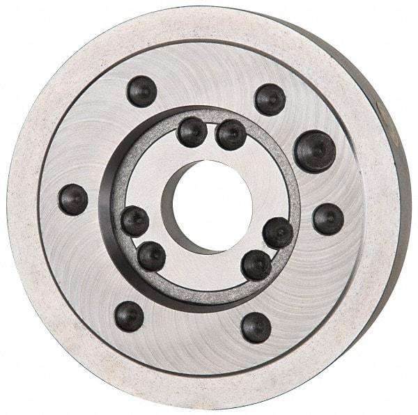 Bison - Adapter Back Plate for 12-1/2" Diam Independent & Self Centering Lathe Chucks - A1/A2-6 Mount, 4.06" Through Hole Diam, 4.19mm ID, 12.52" OD, 1.3" Flange Height - Eagle Tool & Supply