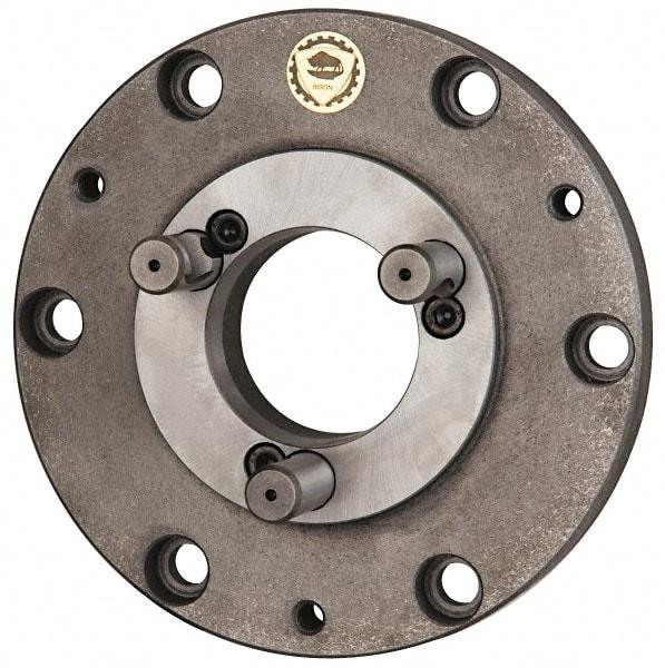Pratt Burnerd America - Adapter Back Plate for 15" Diam Self Centering Lathe Chucks - L-3 Mount, 4.56" Through Hole Diam, Steel - Eagle Tool & Supply