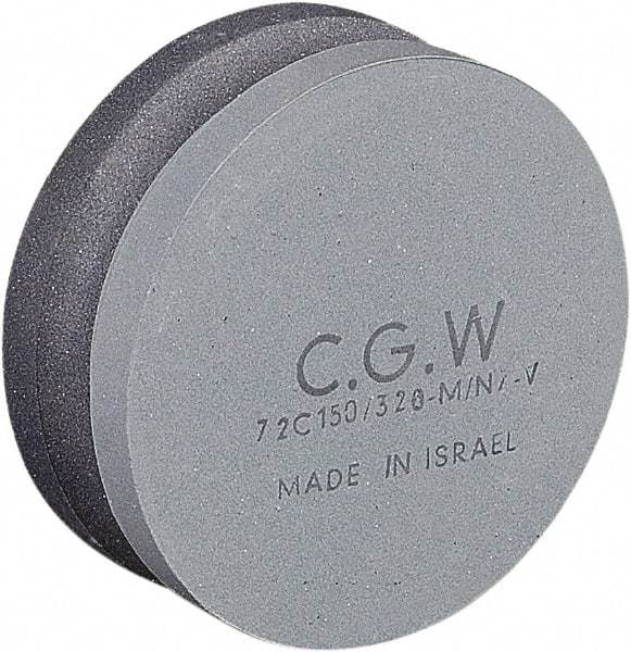 Camel Grinding Wheels - 4" Long x 4" Wide x 1-1/2" Thick, Silicon Carbide Sharpening Stone - Round, Fine Grade, 150 Grit - Eagle Tool & Supply