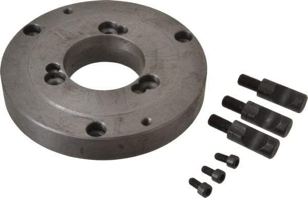 Interstate - Adapter Back Plate for 6" Diam Self Centering Lathe Chucks - D1-4 Mount - Eagle Tool & Supply