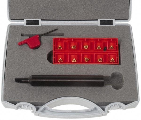 Carmex - Right Hand Cut, 5/8" Shank Width x 5/8" Shank Height Indexable Threading Toolholder - 5" OAL, 08 IR A60 Insert Compatibility, KM Toolholder - Eagle Tool & Supply