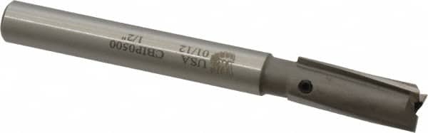 Made in USA - 1/2" Diam, 7/16" Shank, Diam, 3 Flutes, Straight Shank, Interchangeable Pilot Counterbore - Eagle Tool & Supply