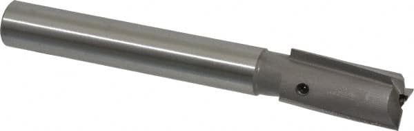 Made in USA - 25/32" Diam, 5/8" Shank, Diam, 3 Flutes, Straight Shank, Interchangeable Pilot Counterbore - Eagle Tool & Supply