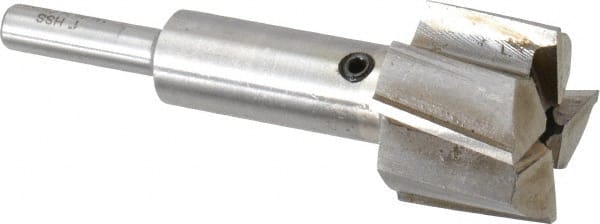 Value Collection - 1" Diam, 1/4" Shank, Diam, 4 Flutes, Straight Shank, Interchangeable Pilot Counterbore - Eagle Tool & Supply
