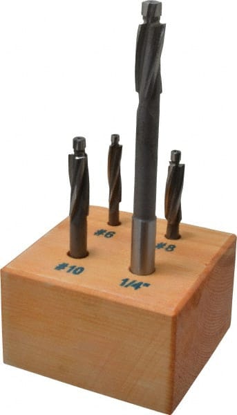 Value Collection - #10 to #6 Wire Socket Head Cap Screw Compatible, High Speed Steel, Solid Pilot Counterbore Set - Eagle Tool & Supply