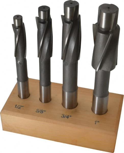 Value Collection - 1/2 to 1" Socket Head Cap Screw Compatible, High Speed Steel, Solid Pilot Counterbore Set - Eagle Tool & Supply