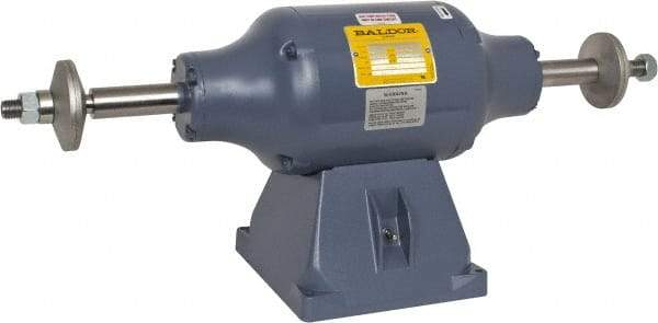 Baldor - 8" Wheel Diam x 1-1/4" Wheel Width, 3/4 hp Buffer - 3/4" Arbor Hole Diam, 1 Phase, 3,600 Max RPM, 115/230 Volts - Eagle Tool & Supply