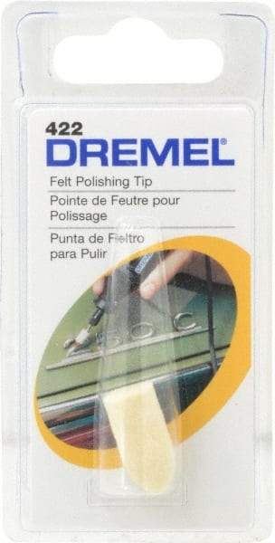 Dremel - 3/8" Diam Cone Shaped Goblet Buff - Cotton Muslin Polishing Tip - Eagle Tool & Supply