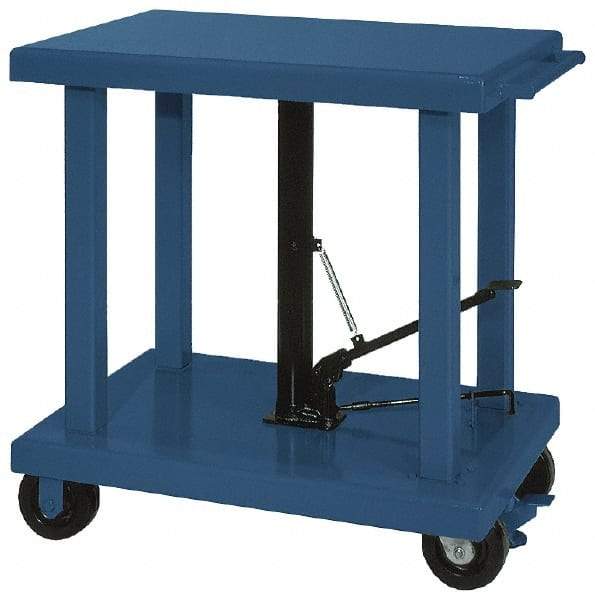 Wesco Industrial Products - 4,000 Lb Capacity Post Lift Table - 37" Lift Height, 36" Platform Length x 24" Platform Width - Eagle Tool & Supply