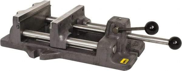 Heinrich - 8-3/16" Jaw Opening Capacity x 2" Throat Depth, Horizontal Drill Press Vise - 8" Wide x 8-3/16" High Jaw, Stationary Base, Standard Speed - Eagle Tool & Supply
