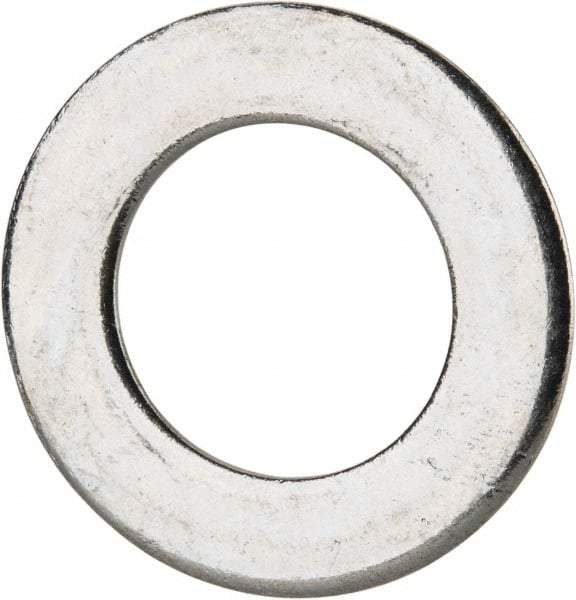 Value Collection - M22 Screw, Grade 8 Steel Standard Flat Washer - 23mm ID x 39mm OD, 3mm Thick, Zinc-Plated Finish - Eagle Tool & Supply