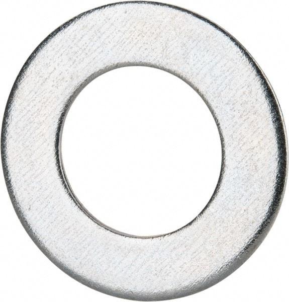 Value Collection - M36 Screw, Grade 8 Steel Standard Flat Washer - 37mm ID x 66mm OD, 5mm Thick, Zinc-Plated Finish - Eagle Tool & Supply