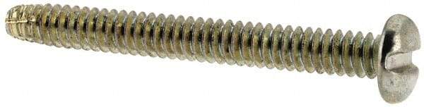 Value Collection - #4-40 UNC Thread, 1" Length Under Head, Slotted Drive Steel Thread Cutting Screw - Pan Head, Grade 2, Point Type F, Zinc-Plated Finish - Eagle Tool & Supply