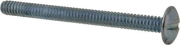 Value Collection - #10-24 UNC, 2-1/4" Length Under Head Slotted Drive Machine Screw - Truss Head, Grade 2 Steel, Zinc-Plated Finish, Without Washer - Eagle Tool & Supply
