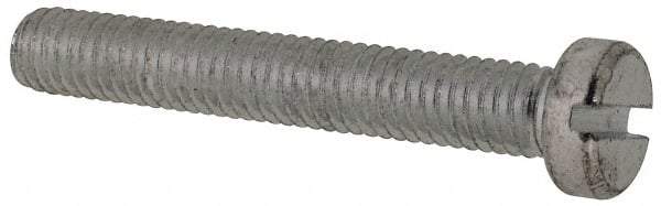 Value Collection - M6x1.00, 40mm Length Under Head Slotted Drive Machine Screw - Cheese Head, Grade 4.8 Steel, Zinc-Plated Finish, Without Washer - Eagle Tool & Supply