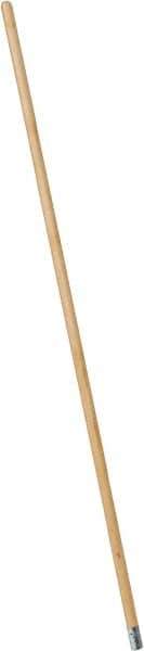 PRO-SOURCE - 54" Wood Female Thread Mop Handle - 1-1/8" Handle Diam, Metal Connector, Use with Wet Mops - Eagle Tool & Supply