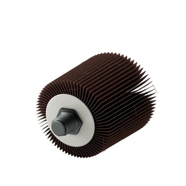 3M - 1" Diam x 1" Face Width, Medium Aluminum Oxide Coated Mounted Flap Wheel - Eagle Tool & Supply