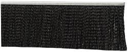 PRO-SOURCE - 1/2" Back Strip Brush Width, Metal Black Nylon Strip Brush - 3" Bristle Length, Nylon, 36" OAL - Eagle Tool & Supply