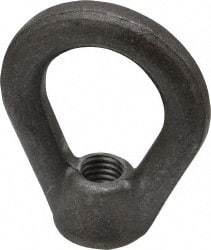 Made in USA - 2,700 Lb Capacity, M12x1.75 Thread, Carbon Steel Heavy Duty Lifting Eye Nut - Grade C-1030, 2.5" Long x 2-1/2" High, 1-1/4" Inside & 2" Outside Eye Diam, 7/8" Bell/Base Width - Eagle Tool & Supply