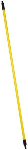 PRO-SOURCE - 60 x 1" Fiberglass Handle for Push Brooms - Threaded Connection, Yellow - Eagle Tool & Supply