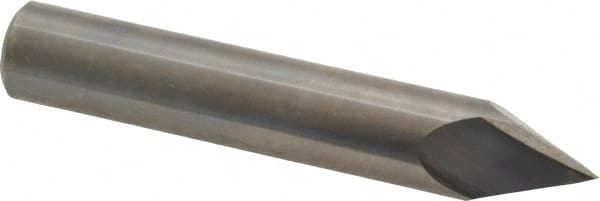 Accupro - 1/2" Diam 2 Flute Single End Solid Carbide Chamfer Mill - Eagle Tool & Supply