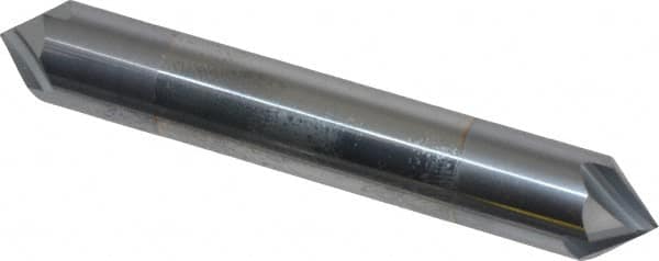 Accupro - 3/8" Diam 4 Flute Double End Solid Carbide Chamfer Mill - Eagle Tool & Supply