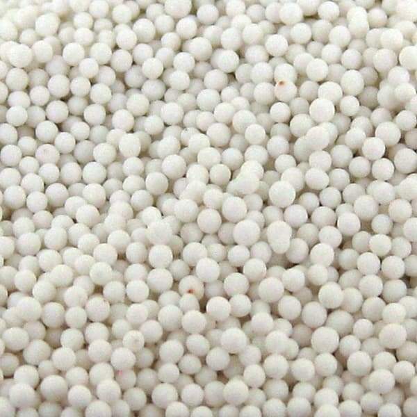 Raytech - Ceramic Carrier, Ball Shaped Ceramic Abrasive Media - Dry Operation, 1mm Diam x 1mm High Base - Eagle Tool & Supply