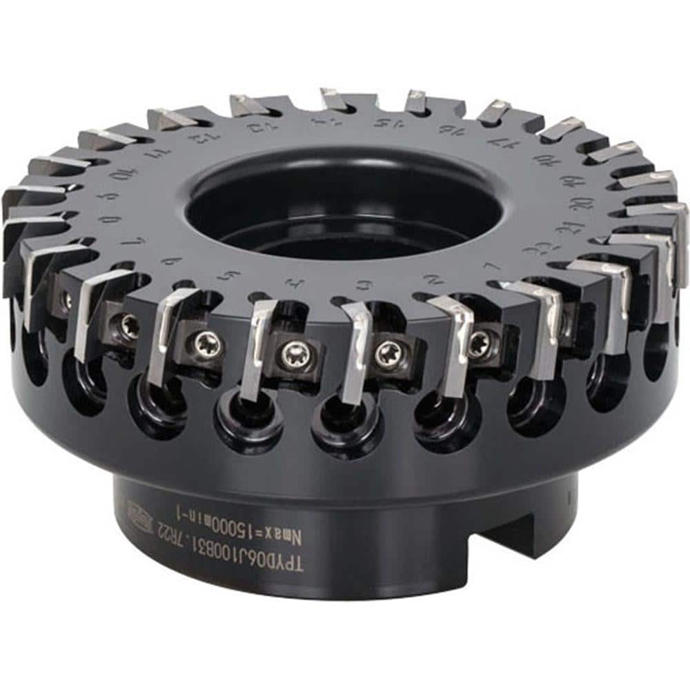 Indexable Square-Shoulder Face Mill: TPYD06J125B38.1R26, 38.1000″ Arbor Hole Dia, Uses 26, YDEN Inserts, Through Coolant, Series TPYD