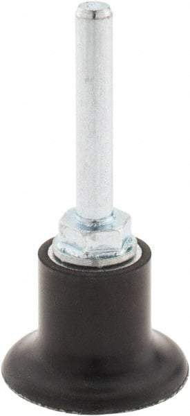 Merit Abrasives - 1-1/2" Diam Quick-Change Type S Disc Backing Pad - 1/4" Shank Diam, Medium Density, 30,000 RPM, PowerLock Holder Compatible - Eagle Tool & Supply