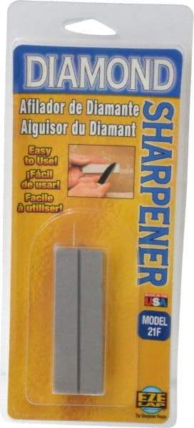 Eze Lap - 3" Long x 1" Wide x 1/4" Thick, Diam ond Sharpening Stone - Flat, 600 Grit, Fine Grade - Eagle Tool & Supply