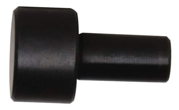 Gibraltar - 15/32" OAL, 1/4" Head Height, 3/8" OD, Low Carbon Steel, Ground, Press Fit Rest Button - Black Oxide Coating, 0.1885" Pin Diam - Eagle Tool & Supply